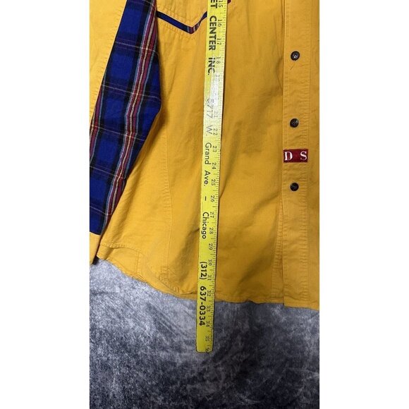 It’s Your Brand Yellow Cotton Vtg‎ Button Up Long Sleeve Western Shirt XL - Picture 10 of 12